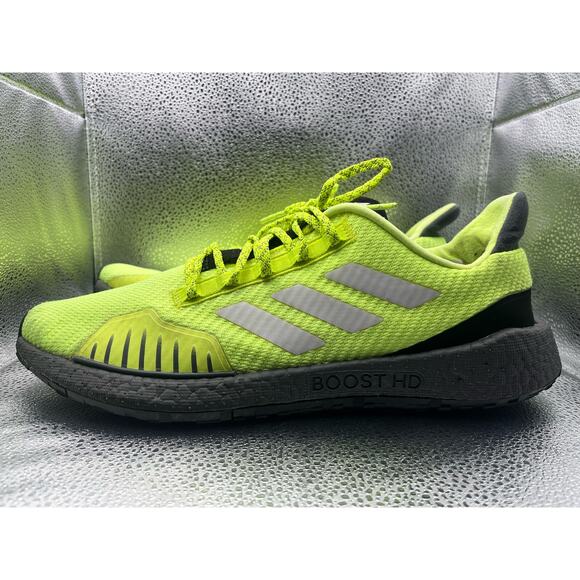 Adidas PulseBoost HD Winter Solar Yellow Grey Running Sneakers Size 12 USED - Picture 2 of 8